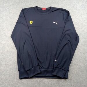Ferrari Sweatshirt Mens Large Blue F1 Racing Puma Crewneck Motorsport Pullover